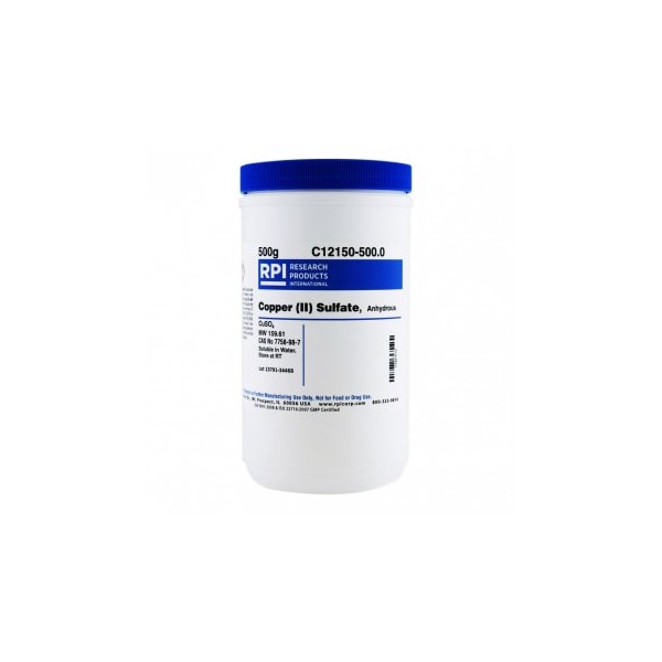 Rpi Copper (II) Sulfate Anhydrous, 500 G C12150-500.0 - main